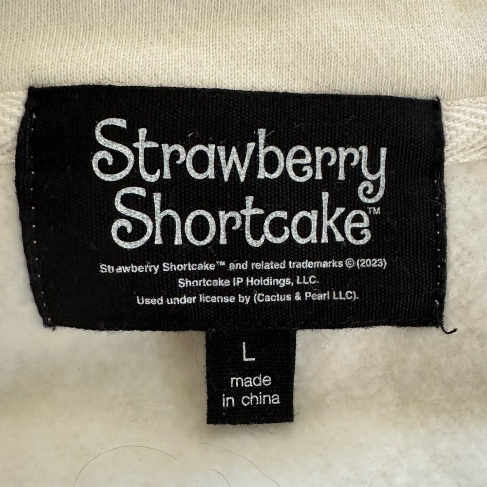 Strawberry Shortcake Cream Quarter-Zip Women's Top - Picture 3 of 5